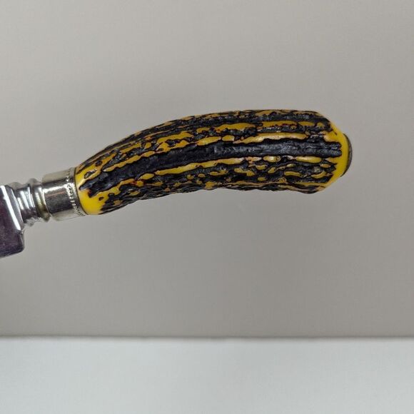 Vintage Sheffield Carving Knife – 13" Faux Antler Handle – Made in England - Picture 8 of 9